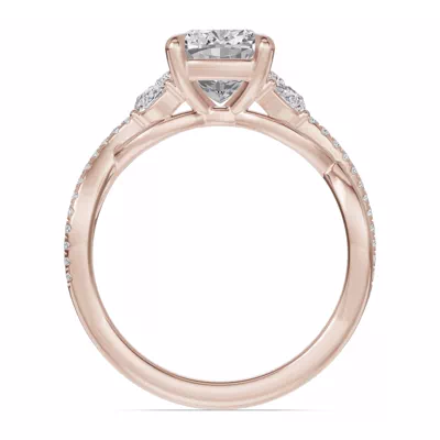Papillon Twist Pavé Engagement Ring
