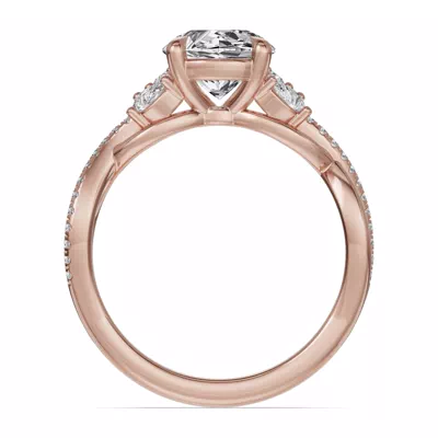 Papillon Twist Pavé Engagement Ring