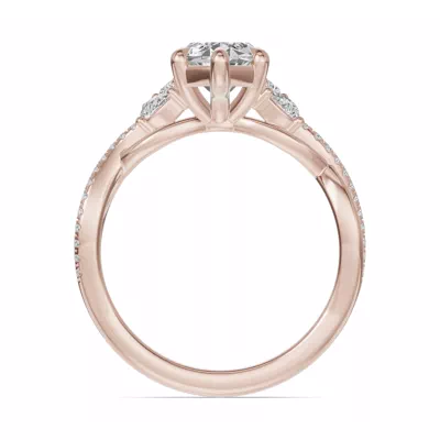Papillon Twist Pavé Engagement Ring