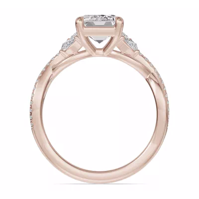 Papillon Twist Pavé Engagement Ring