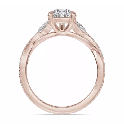 Papillon Twist Pavé Engagement Ring