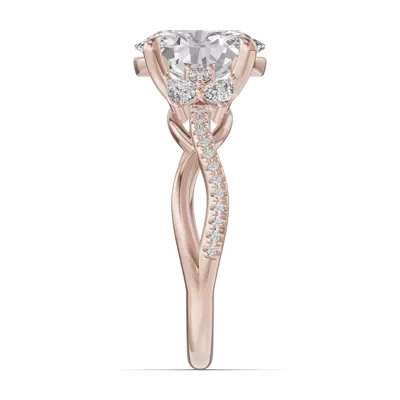 Papillon Twist Pavé Engagement Ring