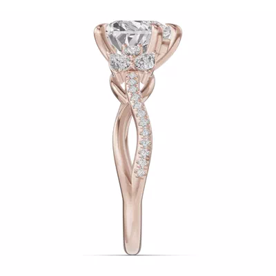 Papillon Twist Pavé Engagement Ring