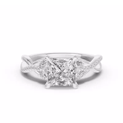 Papillon Twist Pavé Engagement Ring