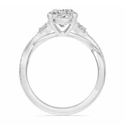Papillon Twist Pavé Engagement Ring