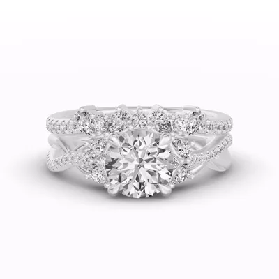 Papillon Pavé Diamond Band