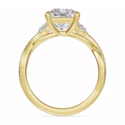 Papillon Twist Pavé Engagement Ring