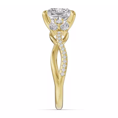 Papillon Twist Pavé Engagement Ring