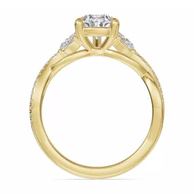 Papillon Twist Pavé Engagement Ring