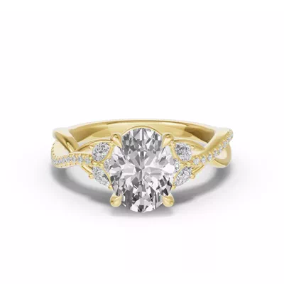 Papillon Twist Pavé Engagement Ring