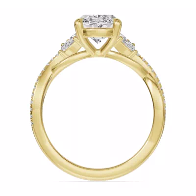 Papillon Twist Pavé Engagement Ring