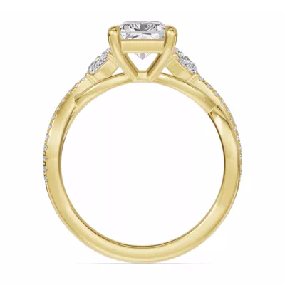 Papillon Twist Pavé Engagement Ring