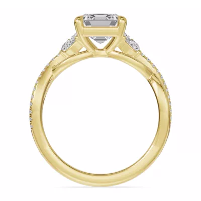Papillon Twist Pavé Engagement Ring