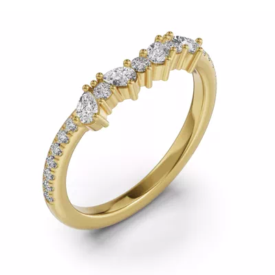 Papillon Pavé Diamond Band