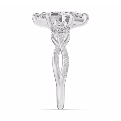 Papillon Twist Pavé Engagement Ring