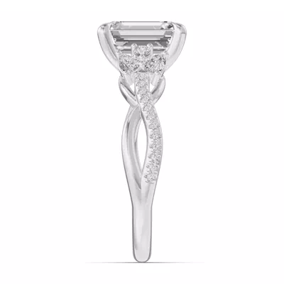 Papillon Twist Pavé Engagement Ring