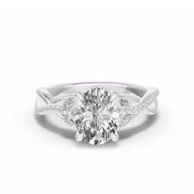 Papillon Twist Pavé Engagement Ring