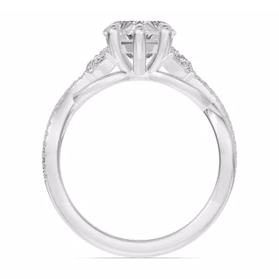 Papillon Twist Pavé Engagement Ring