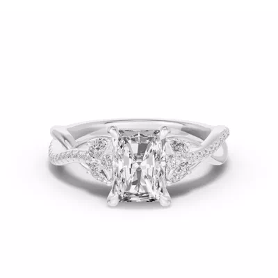 Papillon Twist Pavé Engagement Ring