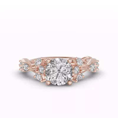 Botanical Twist Engagement Ring