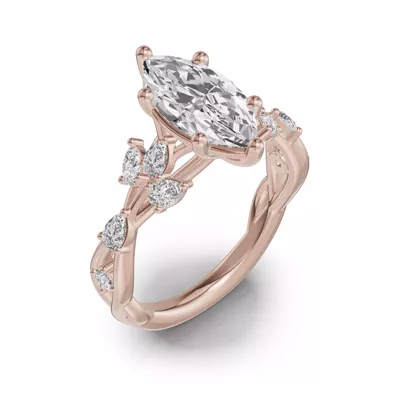 Botanical Twist Engagement Ring