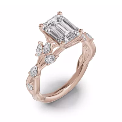 Botanical Twist Engagement Ring