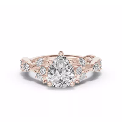 Botanical Twist Engagement Ring