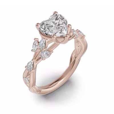 Botanical Twist Engagement Ring