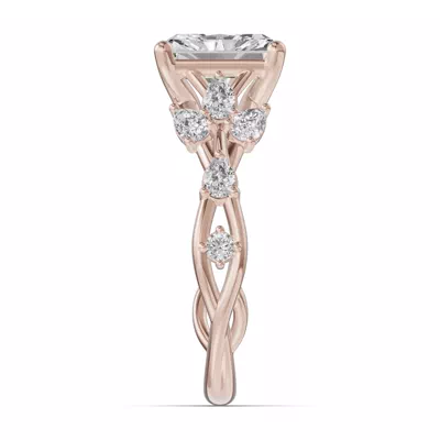Botanical Twist Engagement Ring