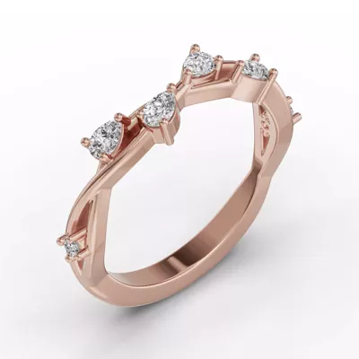 Botanical Twist Diamond Band