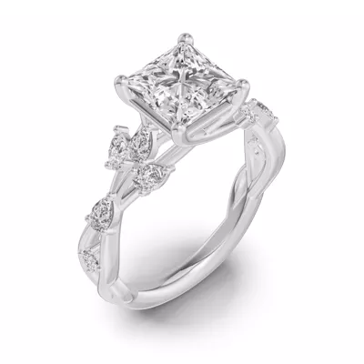 Botanical Twist Engagement Ring
