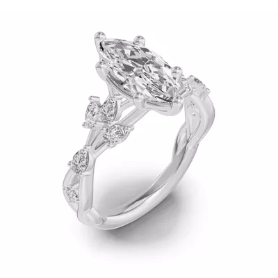 Botanical Twist Engagement Ring