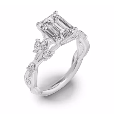 Botanical Twist Engagement Ring