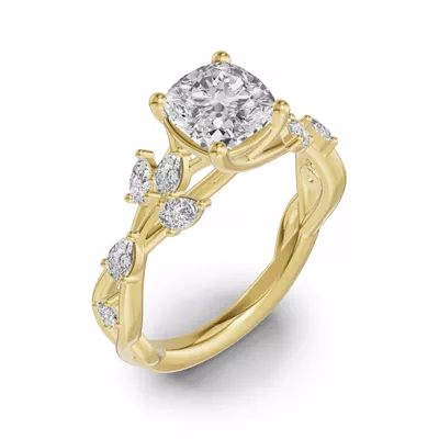Botanical Twist Engagement Ring