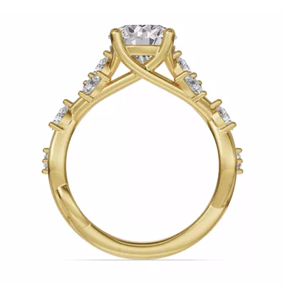 Botanical Twist Engagement Ring
