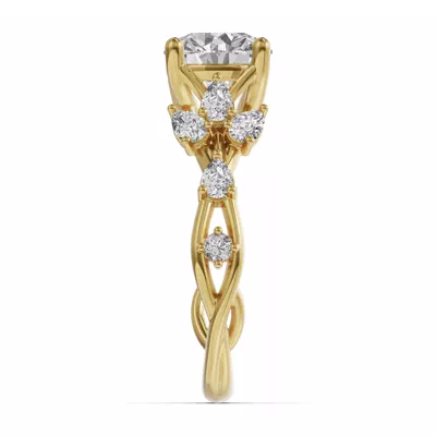 Botanical Twist Engagement Ring