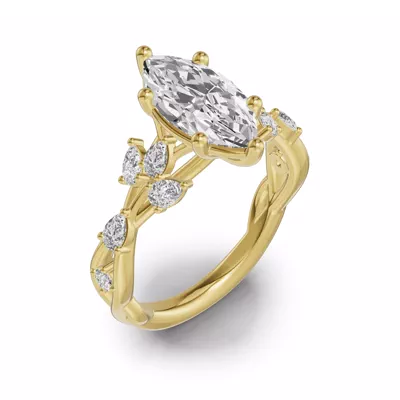 Botanical Twist Engagement Ring