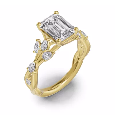 Botanical Twist Engagement Ring