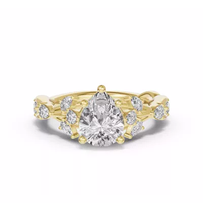 Botanical Twist Engagement Ring