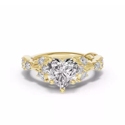 Botanical Twist Engagement Ring