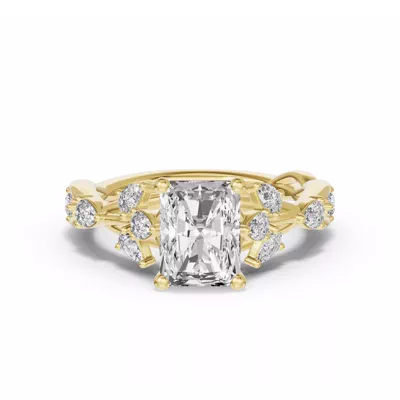 Botanical Twist Engagement Ring