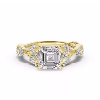 Botanical Twist Engagement Ring