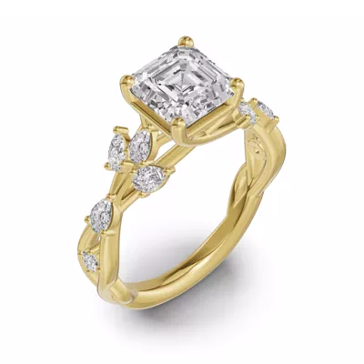 Botanical Twist Engagement Ring
