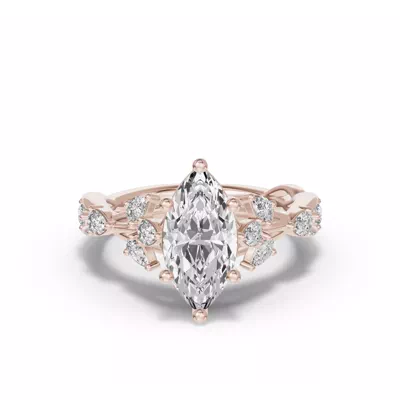 Botanical Twist Engagement Ring