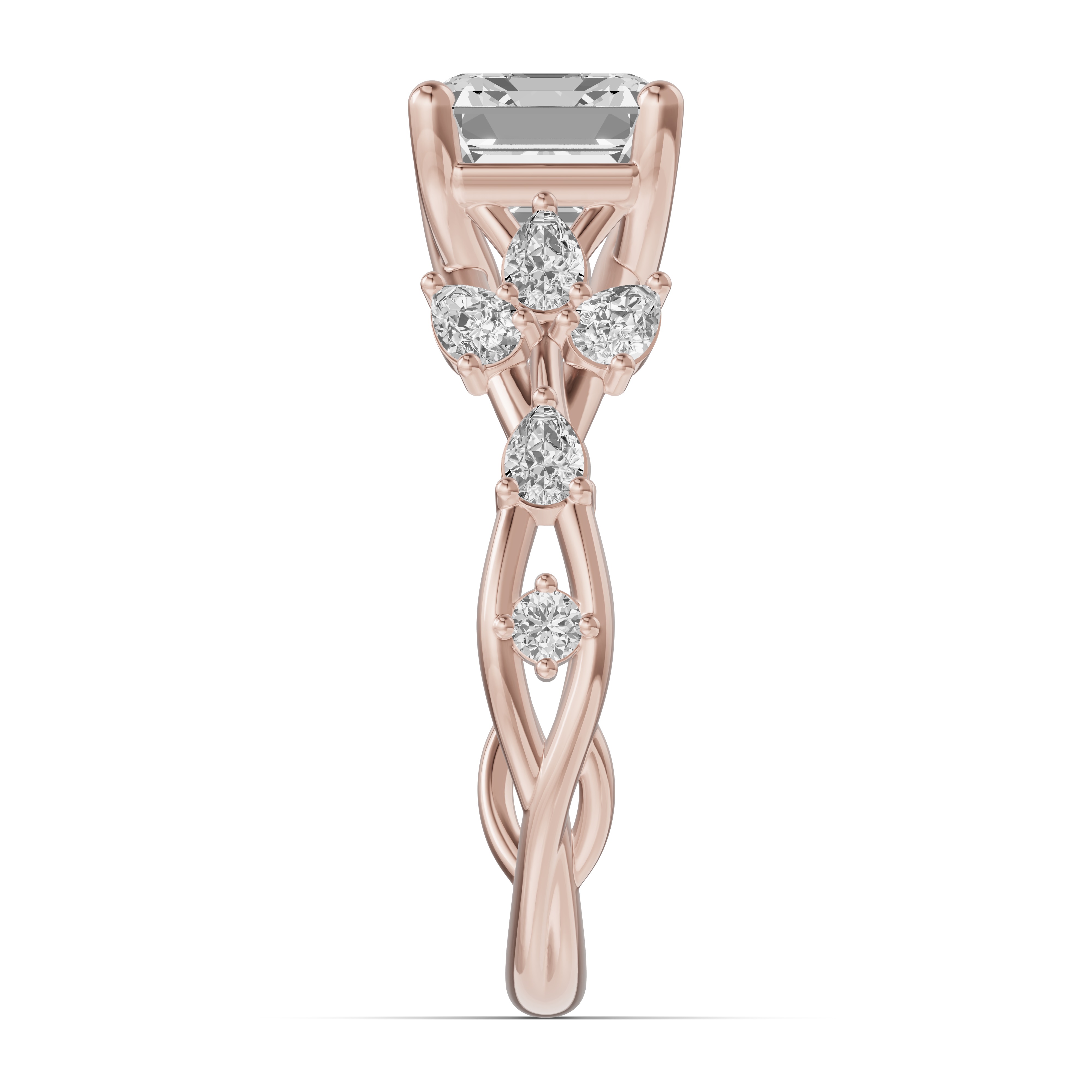 Botanical Twist Engagement Ring