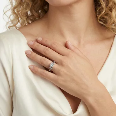 Botanical Twist Engagement Ring