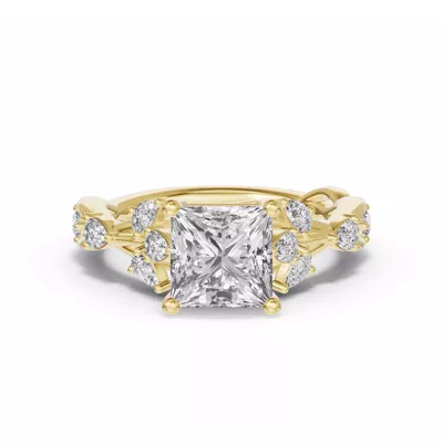 Botanical Twist Engagement Ring