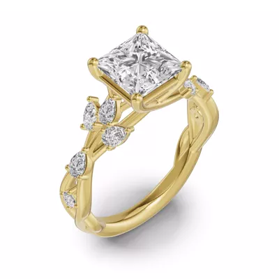 Botanical Twist Engagement Ring