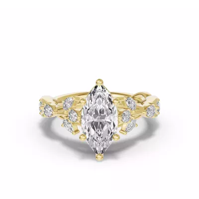 Botanical Twist Engagement Ring