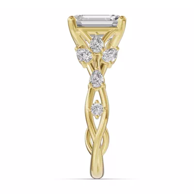 Botanical Twist Engagement Ring